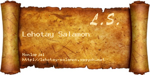 Lehotay Salamon névjegykártya